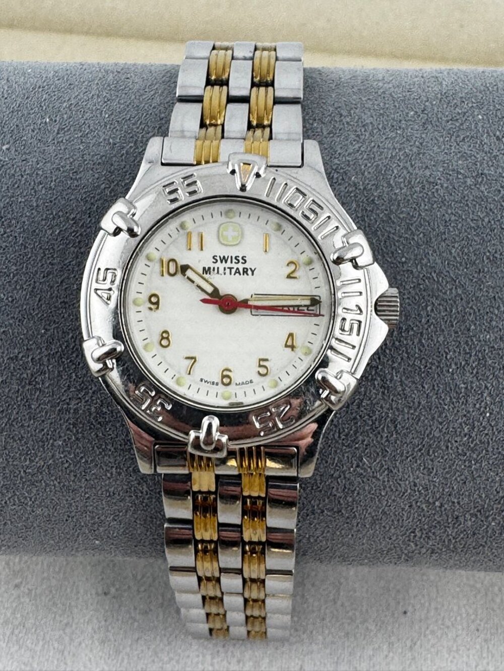 Authentic Swiss Made Swiss Military Two Tone Watch New Battery